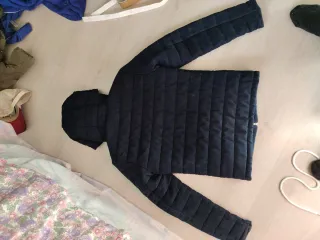 Chaqueta Zara Hombre Azul Talla S invierno capucha