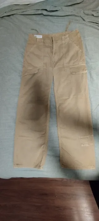 Pantalón cargo ZARA beige Talla M