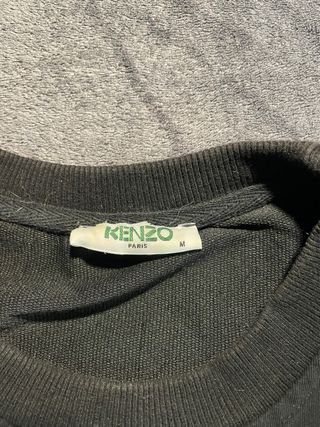 Sudadera Kenzo Negra con Tigre Bordado