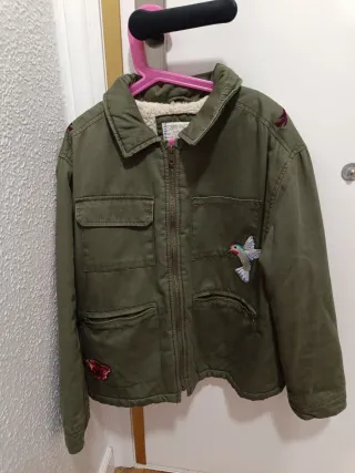 Chaqueta Niña Verde Bordada