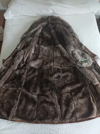 Abrigo italiano piel cordero shearling marca ASPER