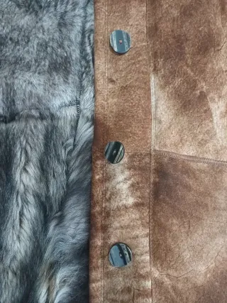 Abrigo italiano piel cordero shearling marca ASPER