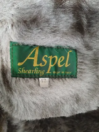 Abrigo italiano piel cordero shearling marca ASPER