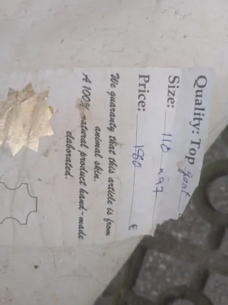 Alfombra Piel Natural Negra y Marrón