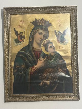 Cuadro religioso Virgen y Niño