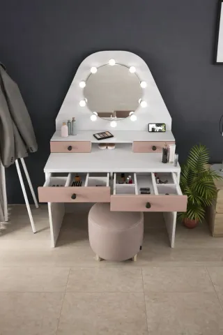 Tocador con luces y cajones