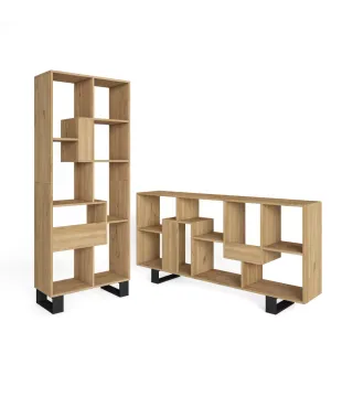 Librería estantería, 67x31x174cm, Roble