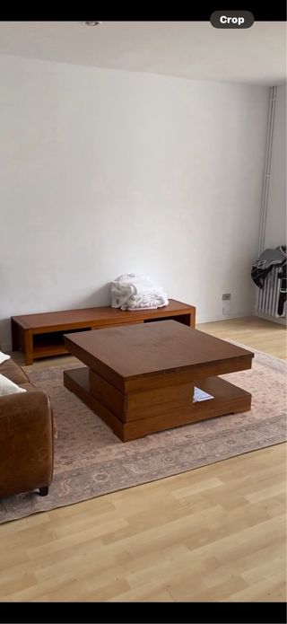 Mesa centro madera teca diseño moderno