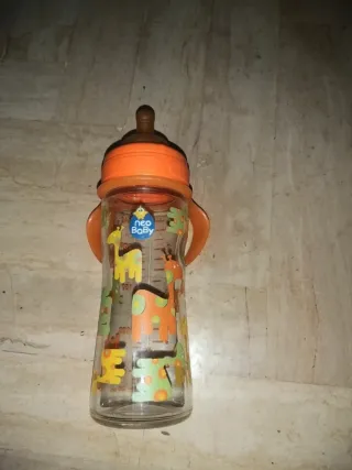 Lotto 2 biberon Neo Baby vetro + 1 bicchiere