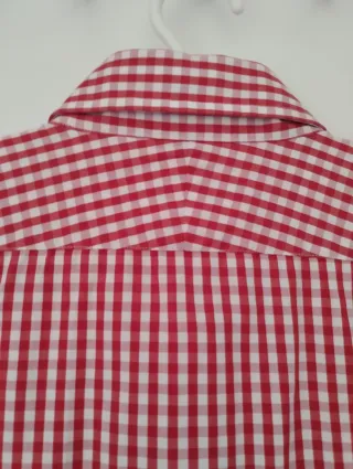 Camisa T.M. Lewin cuadros rojos talla 48