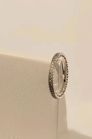 Anillo Pandora Corazones Plata