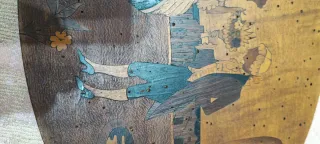 Quadretto intarsiato francese fine '800