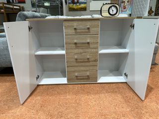 Cómoda Aparador 2 Puertas 4 Cajones