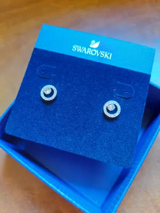 Orecchini Swarovski Cerchio Cristalli Argento