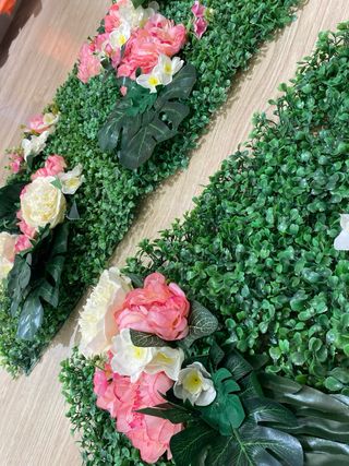 4 Placas Jardín Vertical Flores Artificiales