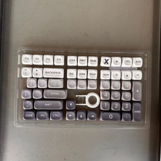 Keycaps Tastiera Meccanica MOA Set Grigio Bianco