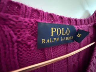 Jersey Polo Ralph Lauren Vintage Rosa Crop Top