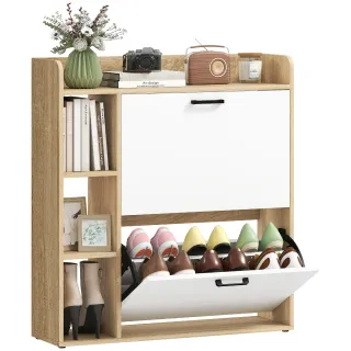 Zapatero 2 Puertas 3 Estantes Madera