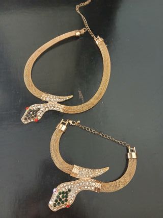 Conjunto Collar y Pulsera Serpiente