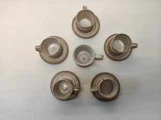 Juego 6mas 1 tazas café cerámica Puerto Rico