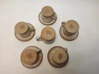 Juego 6mas 1 tazas café cerámica Puerto Rico