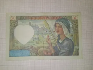 Banconota 50 Franchi Jacques Cœur 1940  Francia