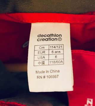 Conjunto Nieve Infantil Rojo Talla 6 años