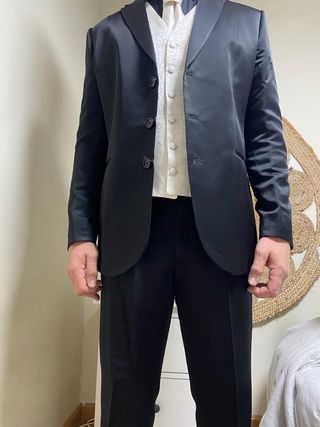 Traje de Novio Negro Talla XL