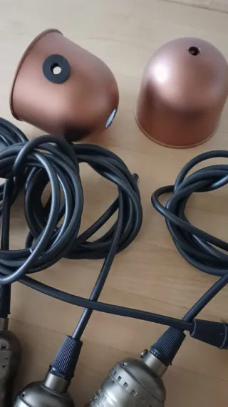 Casquillos de lámpara estilo vintage.