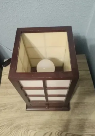 Lámpara mesita noche estilo japonés