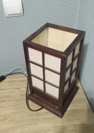 Lámpara mesita noche estilo japonés