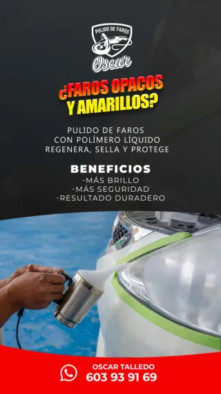 Pulido de faros a domicilio