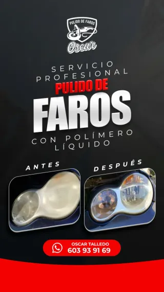 Pulido de faros a domicilio