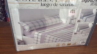 Juego Sábanas Coralina Cama 1.50