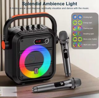Altavoz Karaoke Portátil con Micrófonos
