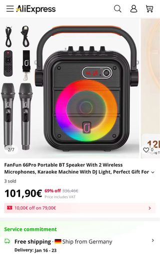 Altavoz Karaoke Portátil con Micrófonos