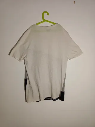 Pull & Bear Camiseta Gris Negra Blanca Talla L