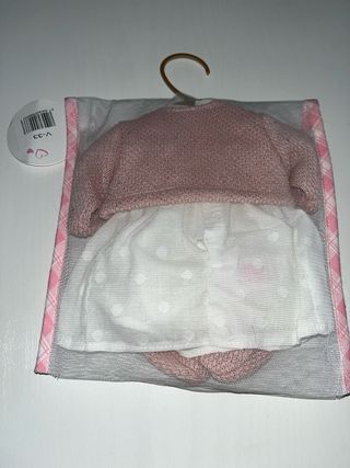 Conjunto muñeca 33 cm: vestido, rebeca, braguita y