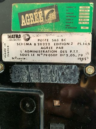 Telefono a disco MATRA vintage anni '60/'70