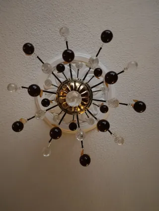 Lámpara araña vintag‼️ cristal y metal