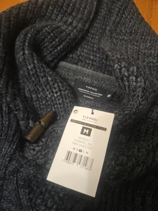 Jersey Tifosi punto trenzado gris Talla M