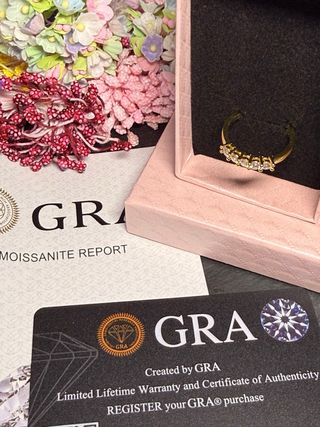 Lujo! Anillo Plata 925 con Moissanitas