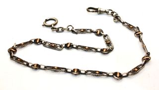 Mirabile catena orologio argento oro vermeil 1800