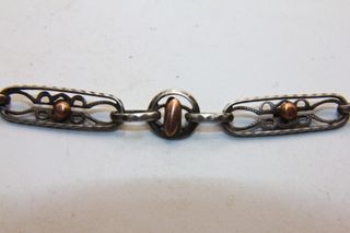 Mirabile catena orologio argento oro vermeil 1800