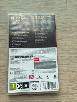 Minecraft dungeons para la Nintendo