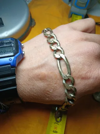 Pulsera de plata estilo esclava