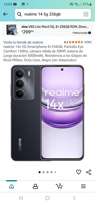 Mobil Realme 256GB Sin Usar
