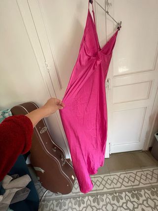 Vestido lencero rosa Urban Outfitters