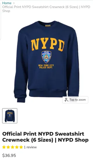 A ESTRENAR!! SUDADERA OFICIAL NYPD, TALLA XXL