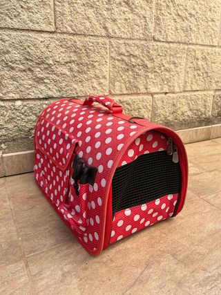 Transportín para mascotas con lunares
